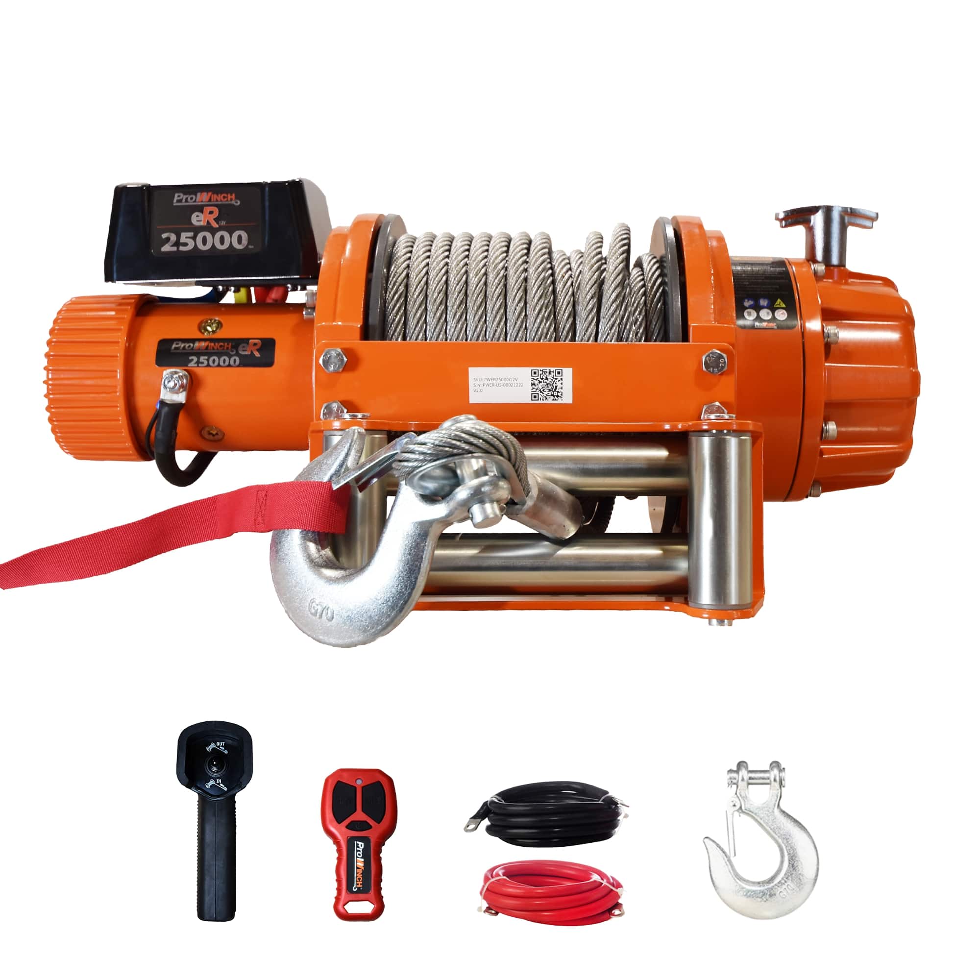 Lbs Electric Waterproof Winch Wire Rope V Wireless Prowinch